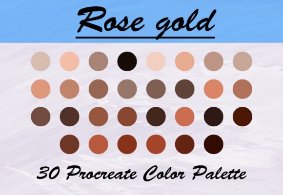 Download Rose Gold Color Palette for Procreate - Color palette Collection
