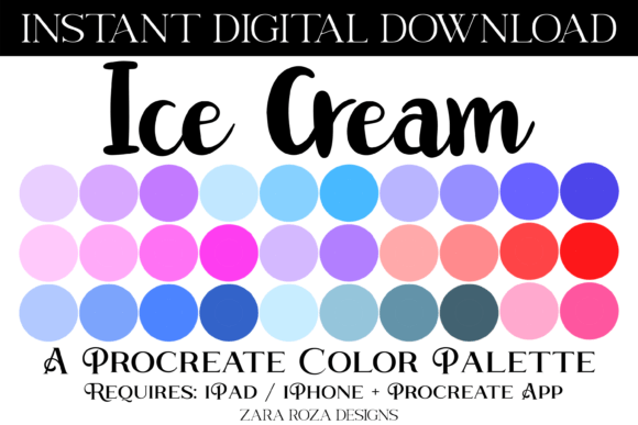 Download Ice Cream Procreate Color Palette - Color palette Collection