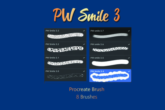 Download PW Smile 3 Procreate Brush Glitter Brush - Premium Bundle