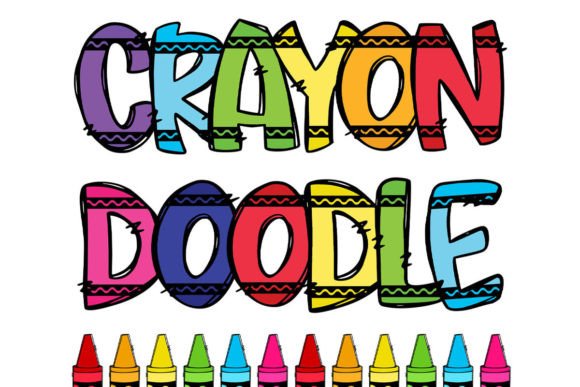 Download Back to School Crayon Alphabet Doodle - Doodle Collection