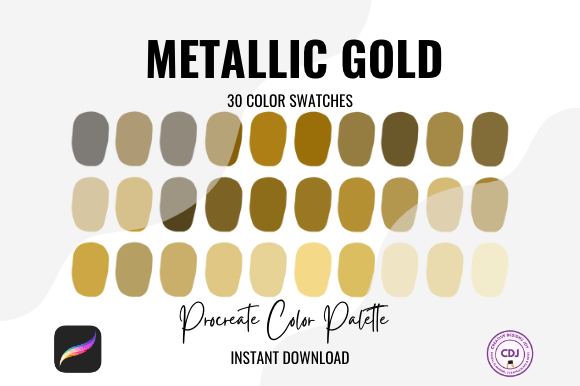 Download Metallic Gold Procreate Color Palette - Color palette Collection