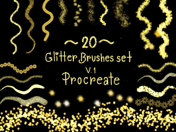 Download Procreate 20 Glitter Brushes - Premium Bundle