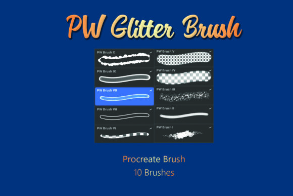 Download PW Procreate Brush - Glitter Brushes - Premium Resources