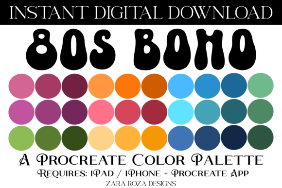 Download 80s Boho Procreate Color Palette - Color palette Collection